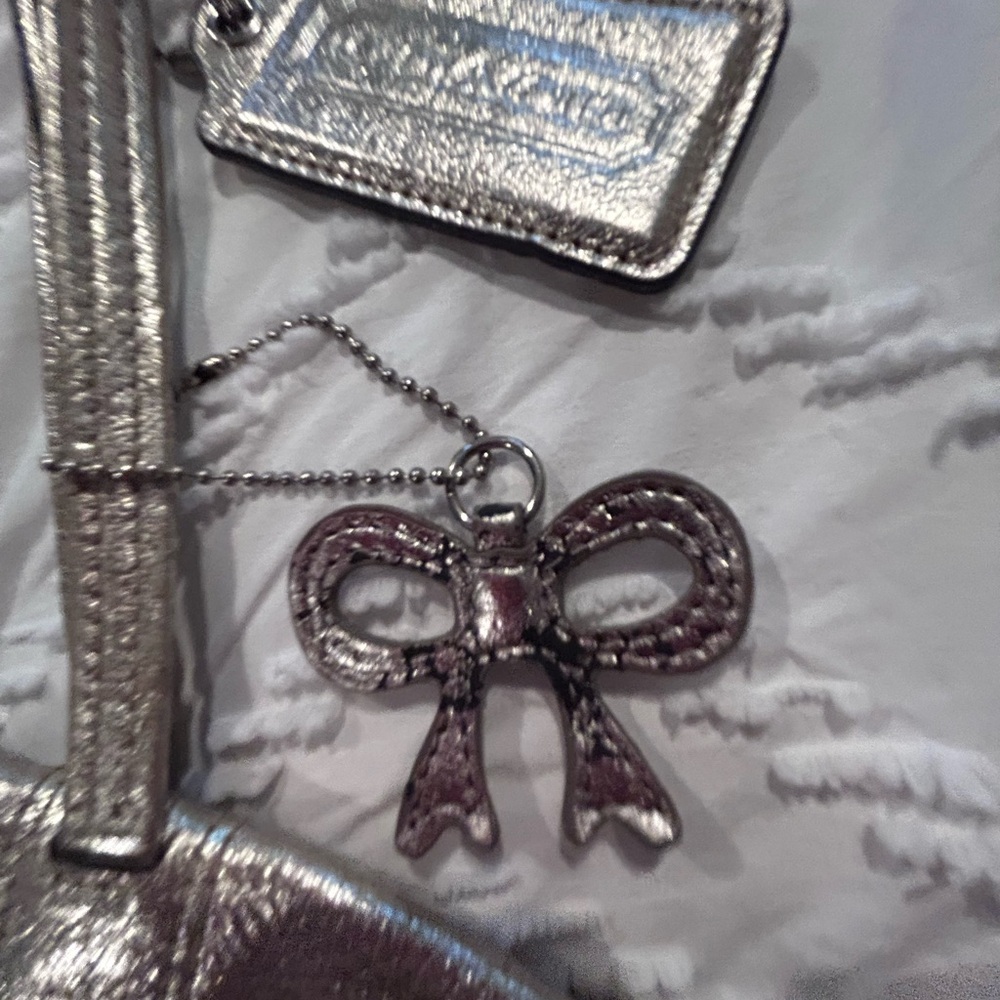 Coach Metallic Gold Hue and Tan Monogram Tote - Picture 7 of 15